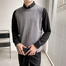 原宿秋季纯色马甲男百搭潮新款宽松型FM01P38，男装背心/马甲，星座1116-2