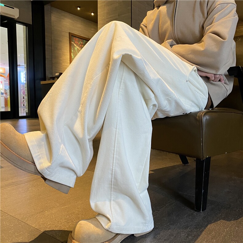 2025春季新款灯芯绒美式复古宽松休闲裤B315-K908-特p40控78,男装休闲裤,电商B315