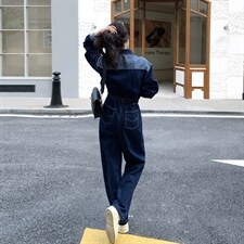 大货已出！2026新款数据好牛仔连体裤送腰带2D009-5661P145控238，女装连体裤，2D009