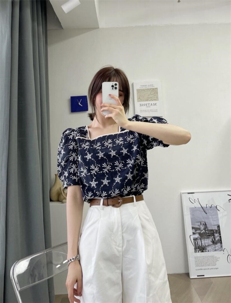 夏季新款刺绣小杉，女装，冰雪兒