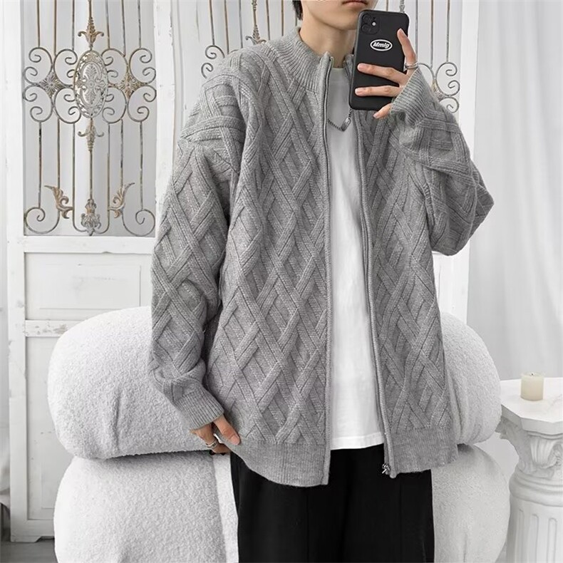 男装新品加厚毛衣轻熟风开衫流行百搭简约M7100-P66,男装针织衫/毛衣,星座1109-3