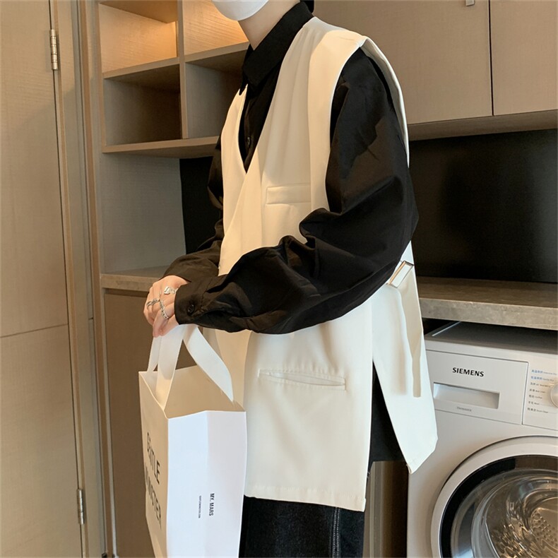 夹克马甲男秋dk制服韩版ins痞帅坎肩宽松无袖西服外套W1659-P38,男装背心/马甲,星座512-4