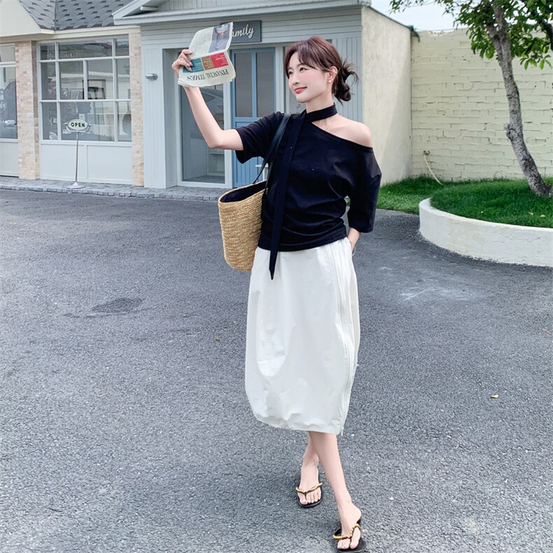 夏季舒适短袖透气常规薄款女休闲两件套套装,女装套装/套裙,诺蝶