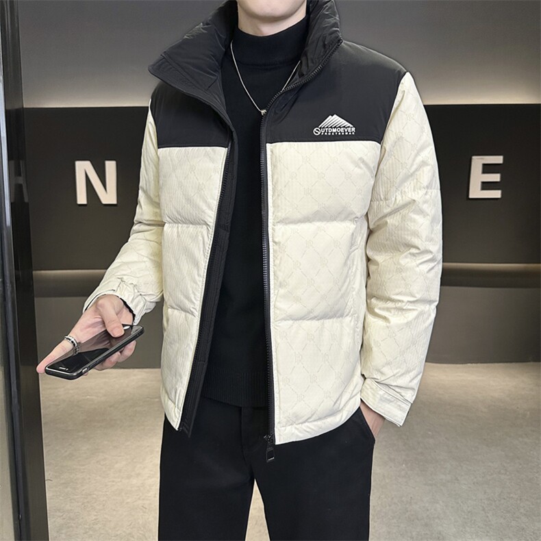 店主风2025年新款时尚立领撞色潮流保暖羽绒服男A236-G96-P195,男装羽绒服,电商A236