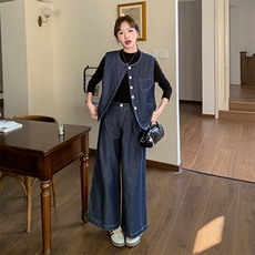 2025年春季新款马甲两件套，女装套装/套裙，秋水欣儿