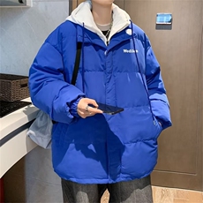 假两件棉服美式冬装休闲棉衣外套冬季ins韩版潮牌棉袄W5481-P88，男装棉衣，星座512-2