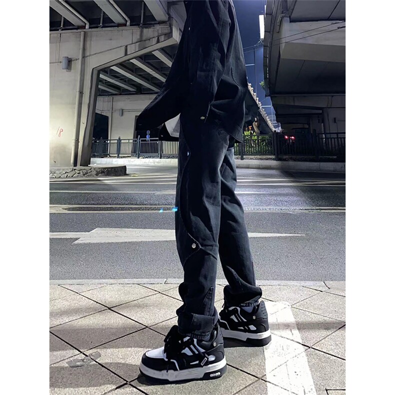 拿图不拿货cleanfit牛仔裤设计感微喇叭裤子KZA22-P63,男装牛仔裤,星座1007（原301D）
