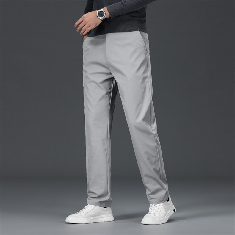 LK6602秋冬款男士厚款休闲裤纯色弹力西裤百搭直筒裤长期做外贸，男装西裤，星座224-1