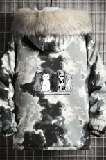 MC49100-P135日系潮衣男大码派克服男工装服外套袄网格，男装棉衣，电商A040A