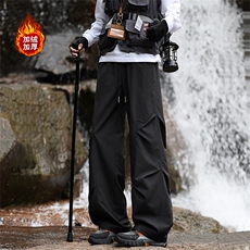 冬季新款加绒冲锋登山裤休闲防水打褶工装裤5D2117-TP30不，男装休闲裤，电商A102