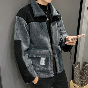 2020冬新款棉衣男生羊羔毛面料外套韩版宽松休闲棉袄DS600T,男生正装打扮穿搭图片
