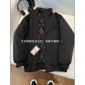 现货美式高街休闲棉衣夹克三防立领纯色户外工装加厚棉服外套图片