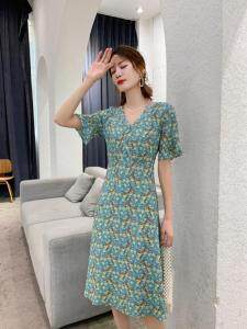 碎花连衣裙，女装连衣裙，荷塘月色