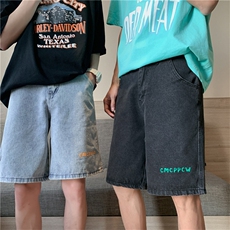 夏季男士牛仔短裤男韩版潮流痞帅宽松休闲五分裤沙滩裤DK625-P35，男装牛仔裤，星座1008-1