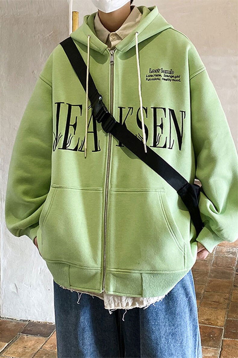 美式复古卫衣男春季重磅连帽开衫刺绣外套高级感-JK23104-P75控98,男装卫衣,星座605(原A050)