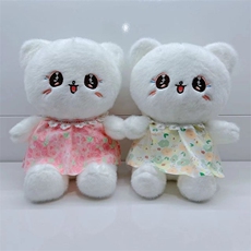 琪琪格毛绒玩具 花裙猫咪