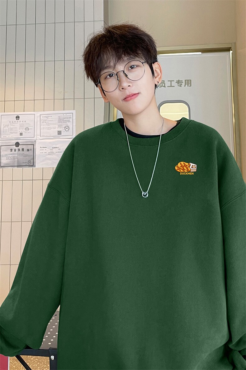 ！圆领卫衣男装港风长袖t恤男外套男WY502-特P23,男装卫衣,电商B371