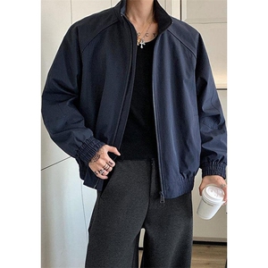 高品质春装新款老钱风美式高街解构立领棒球服飞行夹克休闲外套潮图片