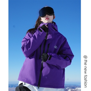 冬季双板防水防风保暖滑雪服男中性风加棉加厚外套M77-P160控248图片