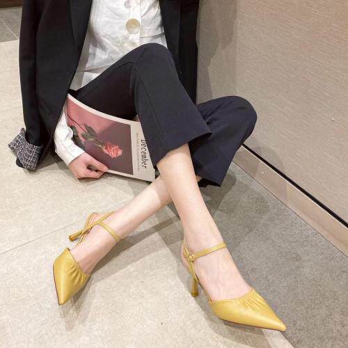 2021夏季新款时尚百搭细跟时装鞋，其它，她他麦