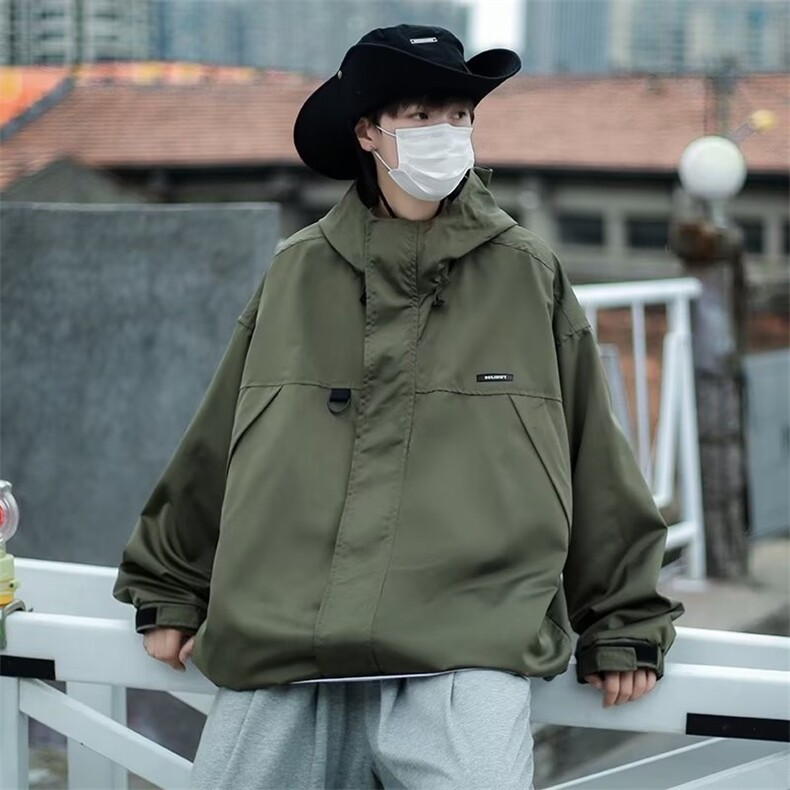 2022冲锋衣潮牌美式hiphop高街外套机能风工装痞帅夹克W5524-P58,男装夹克,星座512-2