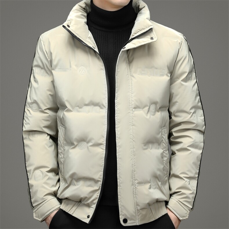 羽绒服男潮流休闲时尚立领保暖夹克外套80%白鸭绒男款ZG2952-P205，男装羽绒服，电商B212（原钱塘6029）