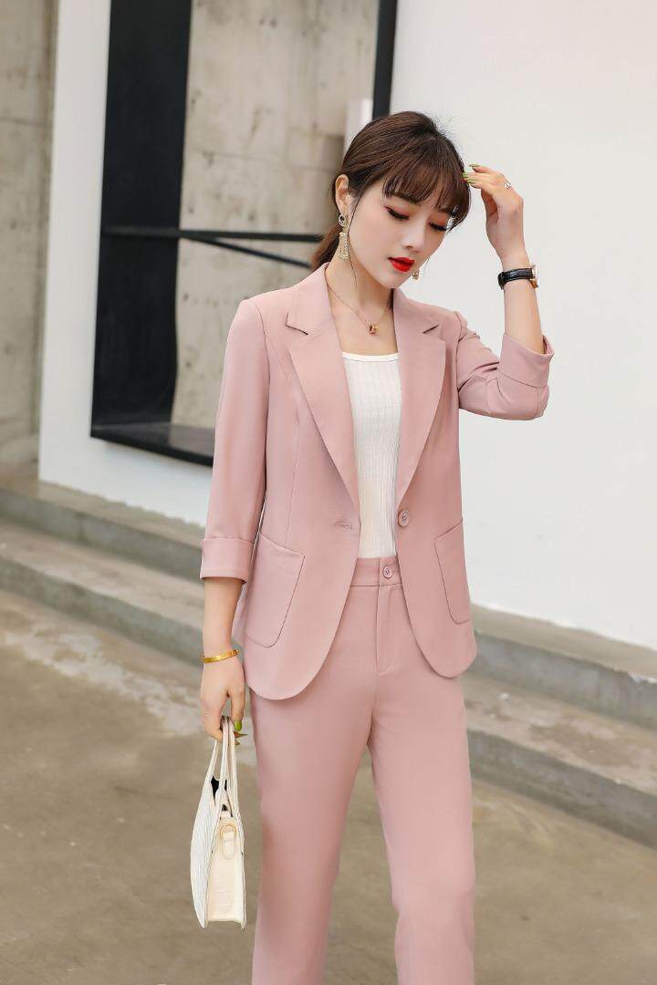 时尚套裤两件套，粉色，米色，黑色，绿色。5个尺码。，女装，湘怡服饰