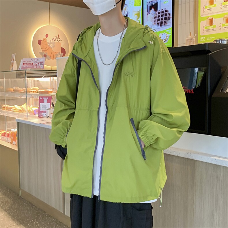 Wt045-P40夏季宽松型连帽防晒服,男装夹克,星座1501-1