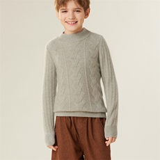 时尚儿童羊绒毛衣秋冬保暖高领针织衫简约百搭女童长袖上衣毛衣，童装儿童羊绒衫，跳跳羊儿童羊绒衫