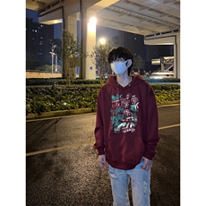 手绘涂鸦印花LOGO男女情侣潮牌连帽卫衣，男装卫衣，星座310A-4