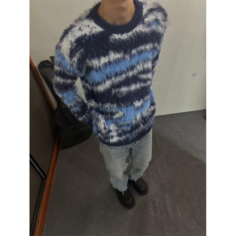 冬季仿貂毛圆领毛衣男款美式JY116P60,男装针织衫/毛衣,星座1116-2