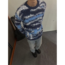 冬季仿貂毛圆领毛衣男款美式JY116P60，男装针织衫/毛衣，星座1116-2