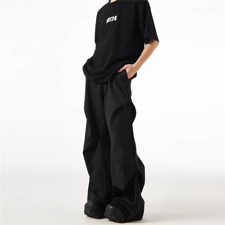 1506/QLZ2280/P45美式潮牌痞帅炸街休闲裤男女高街宽松阔腿西裤，男装西裤，星座1506