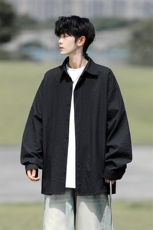 8XL-M泡泡纱盐缩肌理长袖衬衫男夏季冰丝外套防晒衬衣CS29007P40，男装衬衫，电商B312