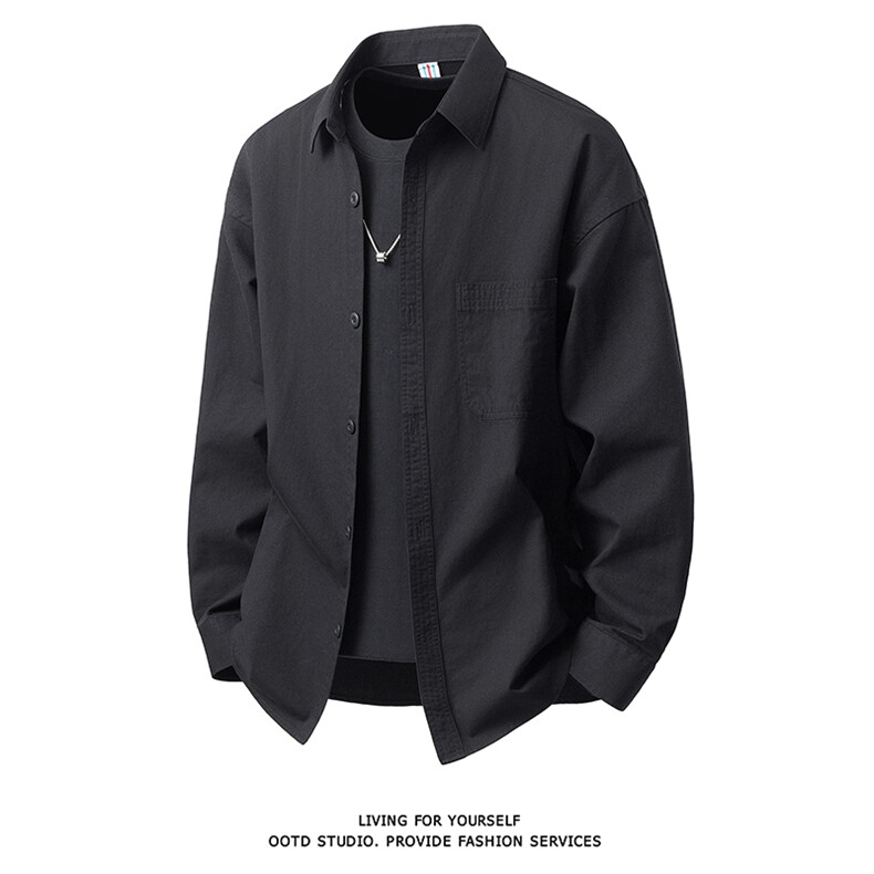 得物白底衬衫棉纯棉衬衫成衣水洗匠心工艺内里全埋夹，男装衬衫，星座301C-5