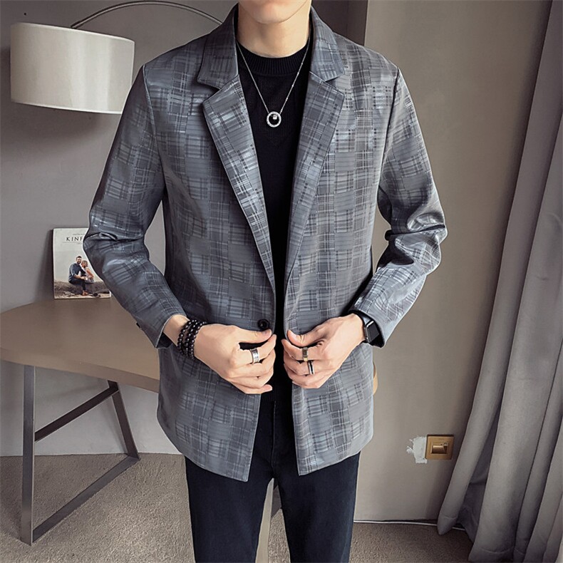 秋冬新款大版中长款韩版无头风皮衣机车服A328-20311-P115,男装皮衣,星座406