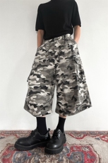 903-AK056-特P55【S-3XL】白迷彩七分短裤2，男装牛仔裤，星座903