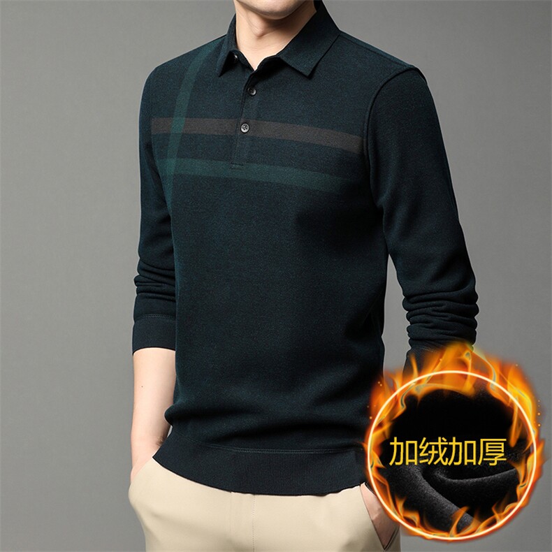 D55404钱塘2020-2中年男士商务休闲简约百搭冬季厚款衬衣P67,男装T恤,钱塘207-2