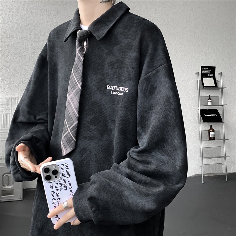 WY5536-P35特控68加领带P40特M-5XL扎染宽松中性卫衣,男装卫衣,电商D232
