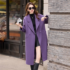 现货手工缝制冬保暖新款时尚大西装双面呢大衣，女装双面呢大衣，美静678