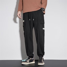 日系复古宽松束脚工装裤男春季美式高街潮牌休闲长裤K7650-P40，男装休闲裤，星座512-3