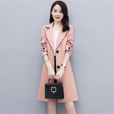 春秋风衣女中长款英伦风外套2025新款高端时尚百搭修身显瘦大衣，女装风衣，姿衣坊