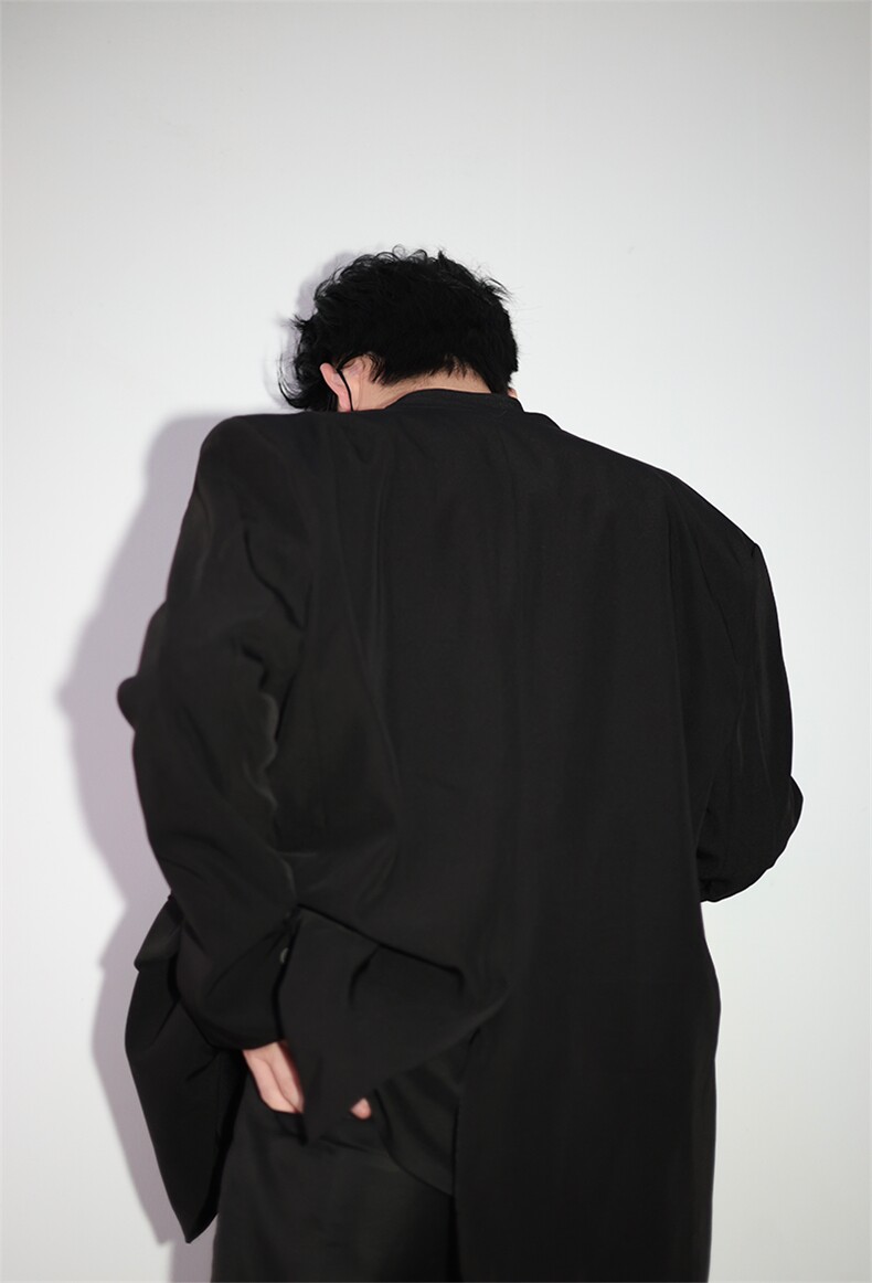 风圆领西装外套高级痞帅宽松韩版西服外套可整套搭配P85,男装西服套装,电商B319