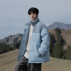 冬季青少年灯芯绒立领拼接外套休闲百搭面包服棉服5302-P78，男装棉衣，电商B306