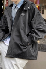 1克莱因蓝冲锋衣男外套男中性风宽松抽绳装饰连帽JK7569P75控99，男装夹克，星座226-2