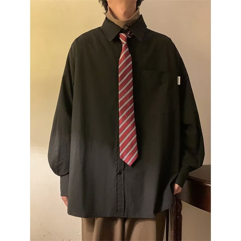 男痞帅休闲打底衫百搭男生学院风衬衣韩版长袖衬衣C330P35,男装衬衫,星座1116-2