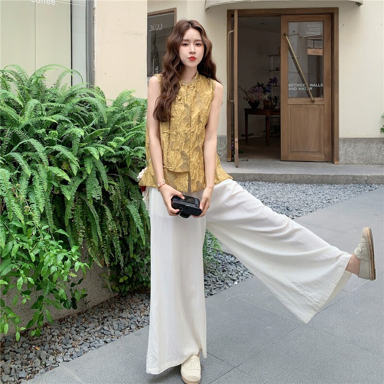 新中式国风套装女2025夏季新款时尚上衣半身裙慵懒气质显瘦两件套,女装套装/套裙,2C375