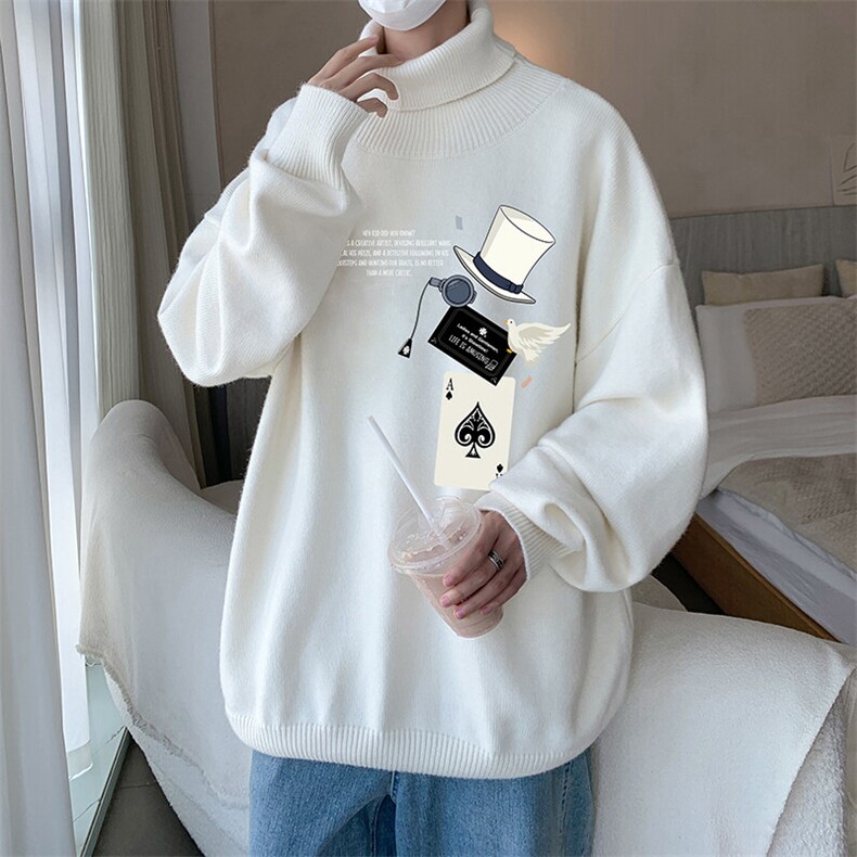 8XL高领毛衣男大码胖子堆堆领打底羊毛衫GM45373-P45加绒款-P65,男装T恤,电商A040