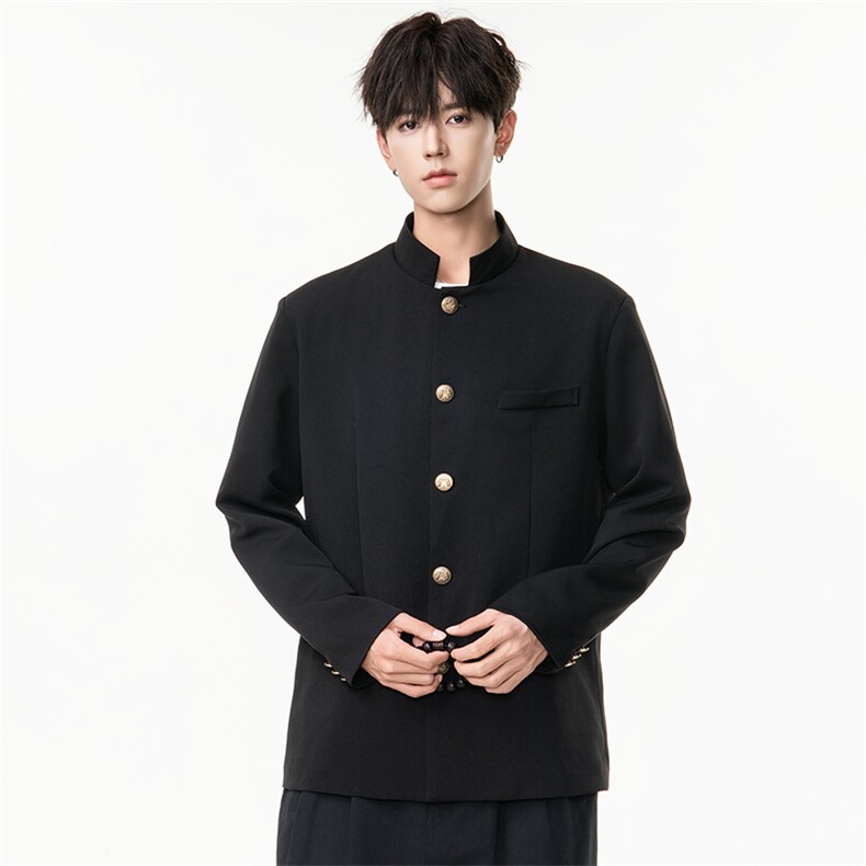 秋冬风外套潮中山装潮流时尚上衣男新中式金属扣WT309-P118，男装民族服装，电商A227