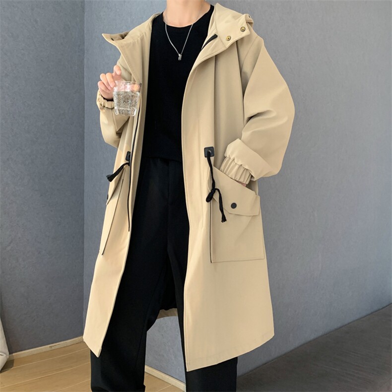 4W件长年冲锋风衣男中长款大衣夹克男F994薄P95加棉P110港风1,男装风衣,星座401